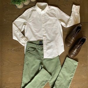 CREWCUTS Long Sleeve Shirt and GAPKIDS Pants
